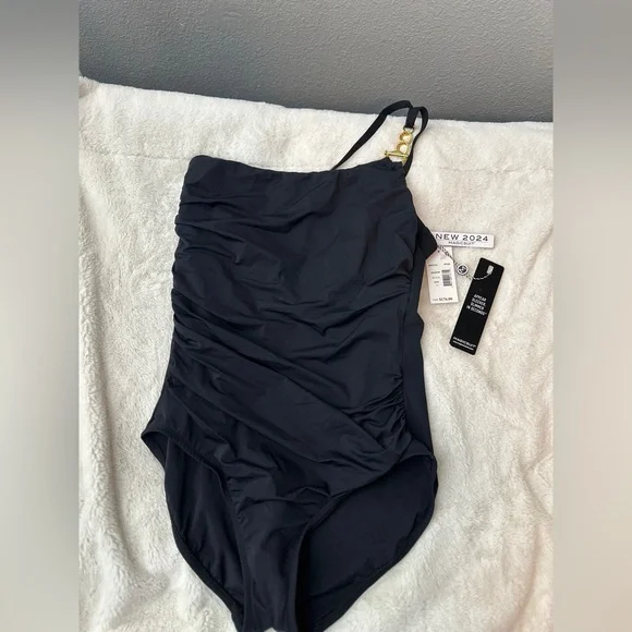 New Magicsuit hyperlink Charlize one shoulder swimsuit - Picture 3 of 6